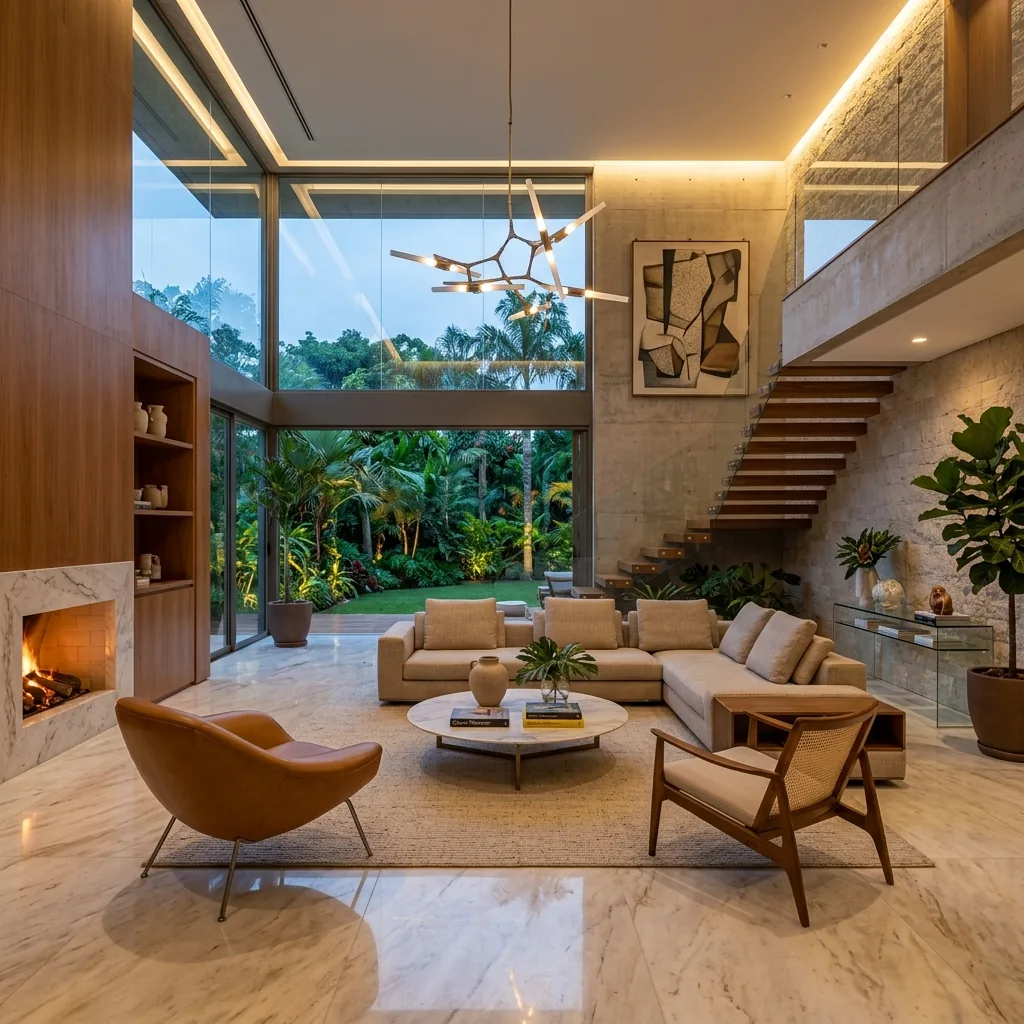 Interior de projeto da Fabric Arquitetura